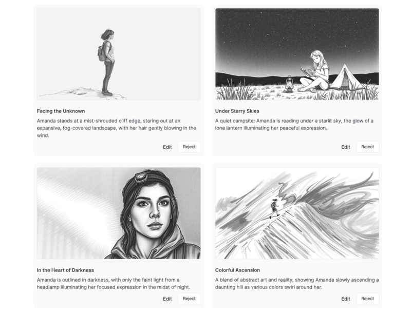 Thumbnail sketches