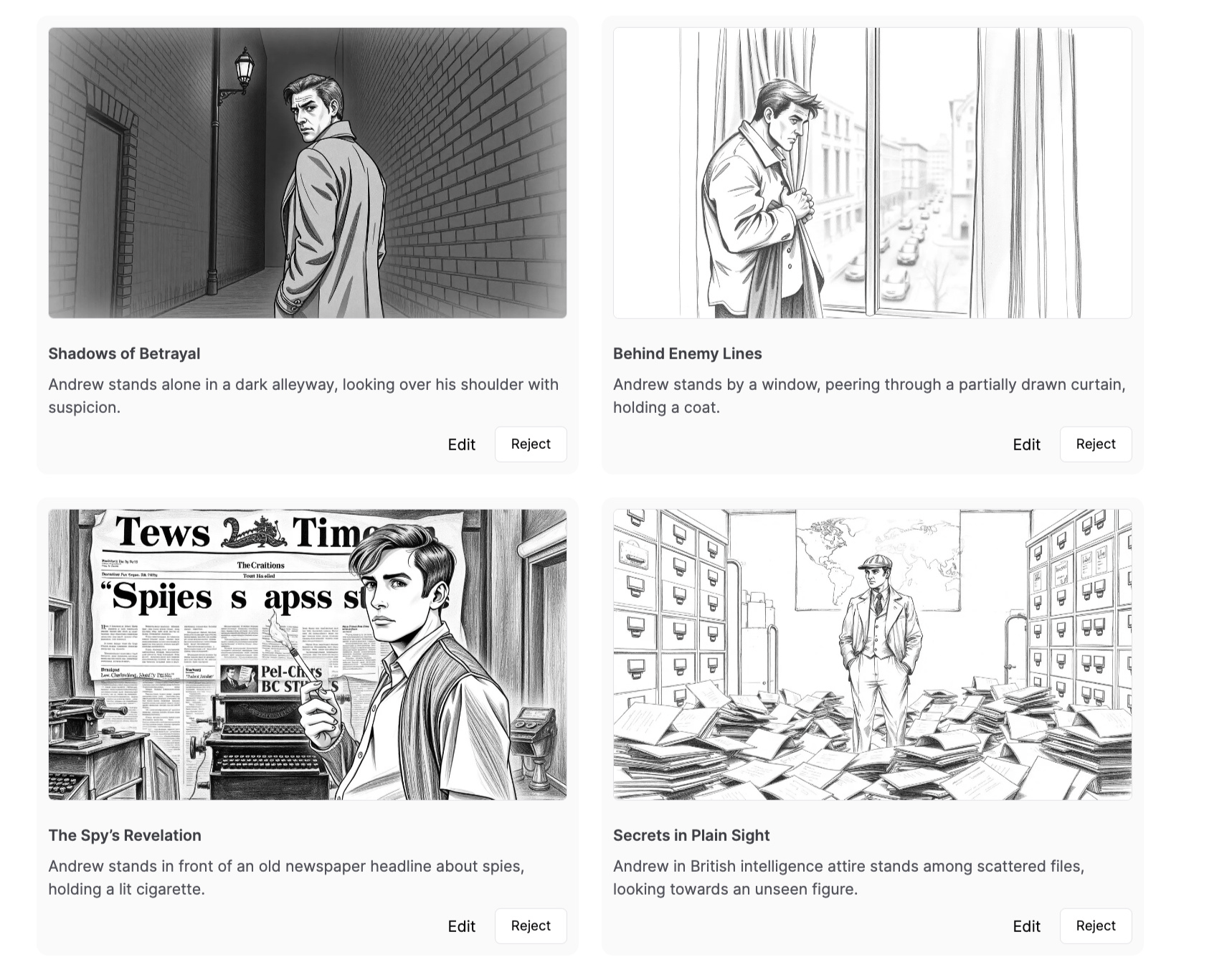 Thumbnail sketches examples